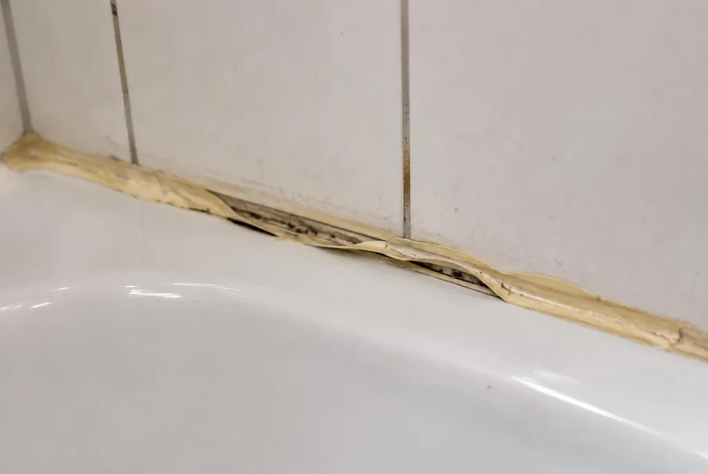 Kitbedrijf Enschede – loslatende kit naast het bad